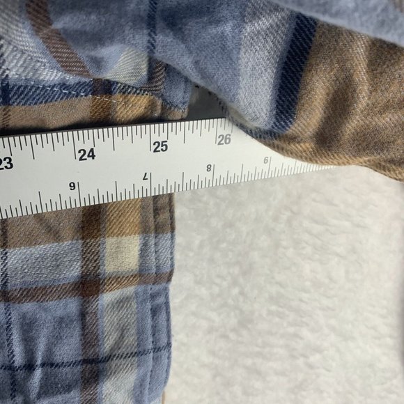 Alpine Design Shirt Men's XL Blue‎ Plaid Cotton Flannel Pleated Button-Up S8241 - Picture 6 of 8